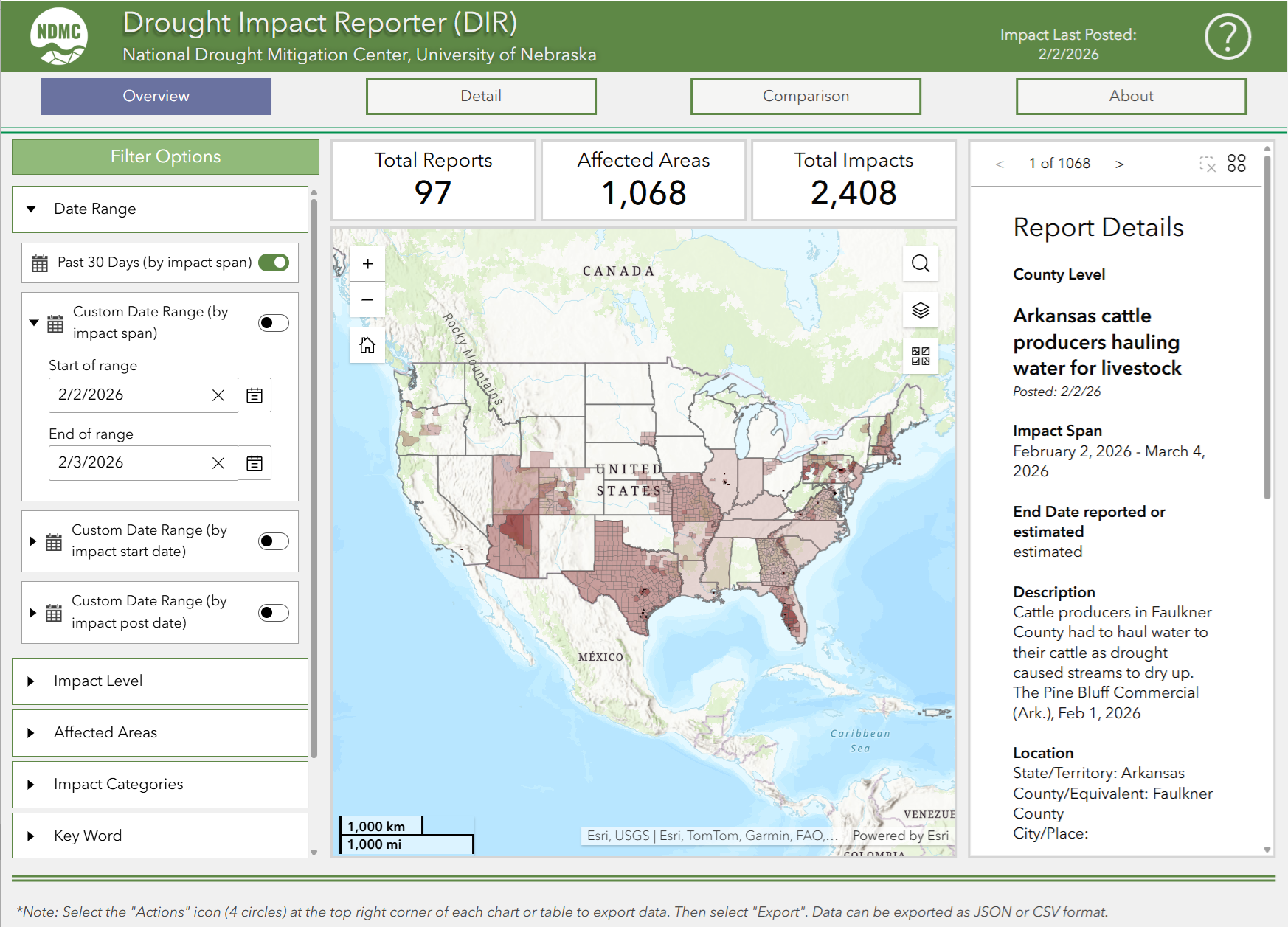 NDMC&rsquo;s Drought Impact Reporter
